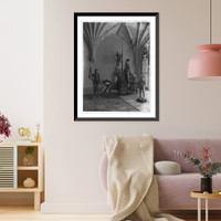 Historic Framed Print, [Interior of O.H.P. Belmont house, New York City],  17-7/8" x 21-7/8"