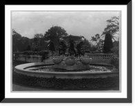 Historic Framed Print, [Fountain, E.J. Berwind estate. The Elms,  Newport, Rhode Island],  17-7/8" x 21-7/8"