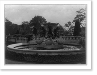 Historic Framed Print, [Fountain, E.J. Berwind estate. The Elms,  Newport, Rhode Island],  17-7/8" x 21-7/8"