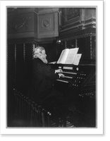 Alexandre Guilmant, full-length portrait, playing organ, facing right, Antique Print