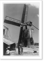 Historic Framed Print, Old sugar mill, Barbados,  17-7/8" x 21-7/8"