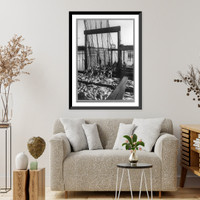 Historic Framed Print, Brailing salmon from a trap,  17-7/8" x 21-7/8"