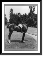 Historic Framed Print, [Kermit Roosevelt, full-length, on horseback, right profile],  17-7/8" x 21-7/8"