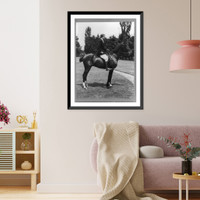 Historic Framed Print, [Kermit Roosevelt, full-length, on horseback, right profile],  17-7/8" x 21-7/8"