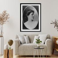 Annie Lawrie Danforth, of Norway, Maine, head-and-shoulders portrait, in oval, facing right, Antique Poster