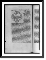Medieval depiction of earth as wheel encircled by ocean; and surrounding text, Historic Reproduction