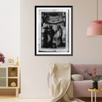 Aristotle, Ptolemy, and Copernicus discussing matters of astronomy beneath Medici family ducal crown and banner.Stefan Della Bella, F, Vintage Wall Art
