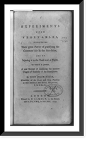 Title page of Experiments upon vegetables, Vintage Poster