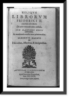 Historic Photo Print - Title page of De arte venandi cum avibus