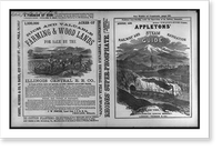 Illustrated cover and back page advertisement from Appleton's railway and steam navigation guide, Vintage Print