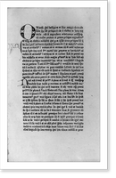 Historic Framed Print, [Page of text in Physica, with decorated initial Q],  17-7/8" x 21-7/8"