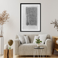 Historic Framed Print, [Page in Lezioni accademiche; with early barometer created by Torricelli],  17-7/8" x 21-7/8"