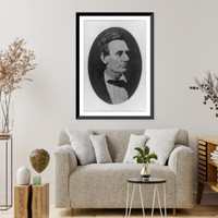 Historic Framed Print, [Abraham Lincoln, head-and-shoulders portrait, facing right],  17-7/8" x 21-7/8"