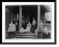 Daniel Carroll of Duddington's family on porch of house, F and 2nd Streets, S.E., Washington, D.C, Antique Poster