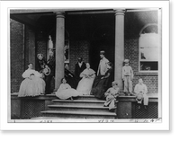 Daniel Carroll of Duddington's family on porch of house, F and 2nd Streets, S.E., Washington, D.C, Antique Poster