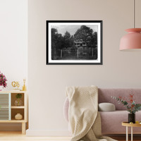 Historic Framed Print, Deer Park Hotel, main entrance,  17-7/8" x 21-7/8"