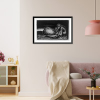 Historic Framed Print, Hercules thinking.Shields.,  17-7/8" x 21-7/8"