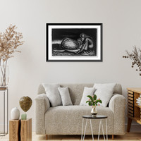 Historic Framed Print, Hercules thinking.Shields.,  17-7/8" x 21-7/8"