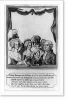 Premier hommage des Habitans de Paris &aacute; la Famille Royale le mercredi 7 Octobre 1789, lendemain de son heureuse arrive&eacute; dans cette Ville, Vintage Poster