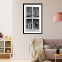 Churches in Boston, Mass.: Federal St. Baptist, West Church, Masonic Temple and Mariner's Church Classic, Antique Wall Art