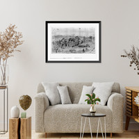 Battle of the North Anna, from the hill above Jerico Ford showing Confederate lines, Union line, and road to Jerico Ford, Virginia.E.F, Vintage Wall Art