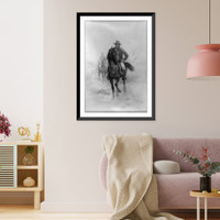 Ulysses S. Grant, with cigar in his mouth, on horseback.C.W. Reed. Classic, Antique Print