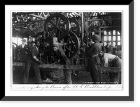 Punching single bars for U.S. battleship Illinois Classic, Historic Print