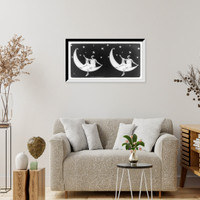 Historic Framed Print, The Girl in the moon - 3,  17-7/8" x 21-7/8"