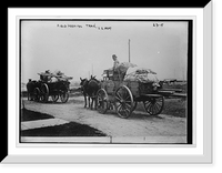 Historic Framed Print, Horse drawn wagons of Field Hospital train, U.S. Army,  17-7/8" x 21-7/8"