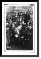 Food protests - East siders in food protest, Antique Print