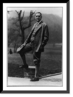 Henry Waters Taft, full-length, standing on links, facing left with hat in hand, Vintage Poster