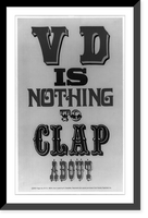 Historic Framed Print, VD is nothing to clap about,  17-7/8" x 21-7/8"