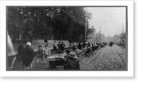 Pushcart merchants in suburbs selling small garden products, Petrograd, Russia, Vintage Print