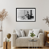 Oyouaku San (?) and her samisen, Vintage Wall Art