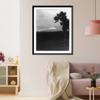Ecuador. distant view of the snow-capped volcano Cotopaxi seen across the cattle-grazing Valle de Latacunga Classic, Vintage Wall Art