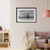 Historic Framed Print, Campagne du Vice-Amiral [sic] Cte. d'Estaing en Am&ecirc;rique, commandant une escadre de 12 vaisseaux de 4 fregattes, sortie de Toulon le 13 avril 1778,  17-7/8" x 21-7/8"