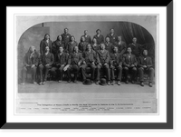 Historic Framed Print, The delegation of Sioux chiefs to ratify the sale of lands in South Dakota to the U.S. government, December, 1889.photographed and copyrighted by C.M. Bell, Washington, D.C.,  17-7/8" x 21-7/8"