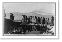Orphans from the interior of Asia brought to Marathon in Greece by the Near East Relief looking in wonder at the mountains and the sea, as it is the first time they have seen either Heritage Wall