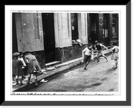 Children at play in narrow street, Paris, France Classic, Historic Print