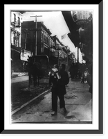 Chinese woman carrying child down street in Chinatown, San Francisco, California, Vintage Print