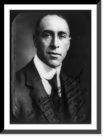 Historic Framed Print, [Harry Price, head-and-shoulders portrait, facing right, inscribed to Harry Houdini],  17-7/8" x 21-7/8"