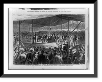 Historic Framed Print, Fourth of July celebration at Woodstock.from a sketch by C.S. Reinhart.,  17-7/8" x 21-7/8"