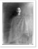 Robert Louis Stevenson, three-quarter length portrait, facing front, draped with cloth, Vintage Wall Art