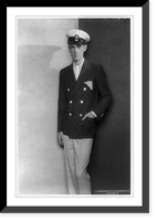 Will Osborn, three-quarter length portrait, standing, facing front, in yachting attire, Historic Reproduction
