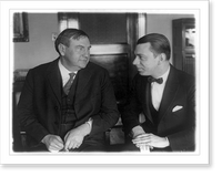 Attorney General Harlan F. Stone and Congressman Clarence J. McLeod of Mich. at the office of the Attorney General; half-length portraits, seated, facing each other, Antique Wall Art