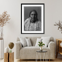 Historic Framed Print, Hidatsa woman,  17-7/8" x 21-7/8"
