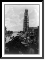 Historic Framed Print, St. Botolph's Church & river, Boston,  17-7/8" x 21-7/8" Historic Framed Print, St. Botolph's Church & river, Boston,  17-7/8" x 21-7/8"