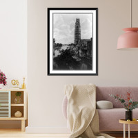 Historic Framed Print, St. Botolph's Church & river, Boston,  17-7/8" x 21-7/8" Historic Framed Print, St. Botolph's Church & river, Boston,  17-7/8" x 21-7/8"