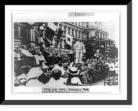Historic Framed Print, Flag Day, 1914, Josephus Daniels speaking,  17-7/8" x 21-7/8"