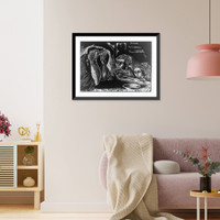 Historic Framed Print, [Hunger #1].Fanny Rabel, 1952.,  17-7/8" x 21-7/8"